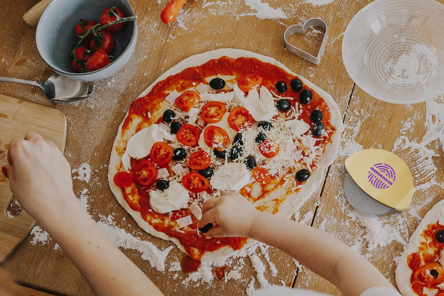 Branded Wooden Pizza Cutter