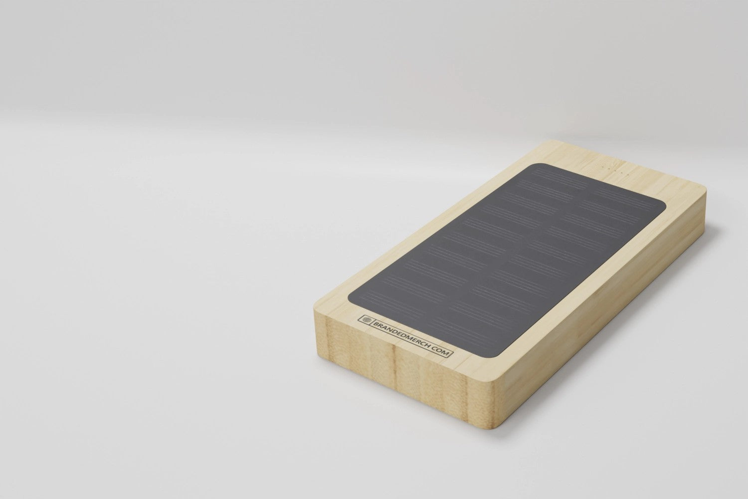 8000 mAh Branded Bamboo Solar Power Bank